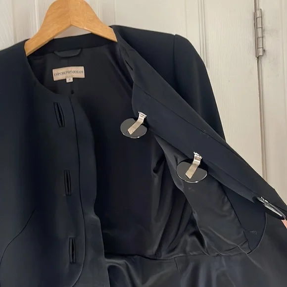 Emporio Armani made in Italy black blazer size 10